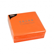 100 Servietten, 1-lagig 1/4-Falz 33 cm x 33 cm nektarine