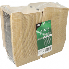 50 Burgerboxen, Pappe pure 7 cm x 9 cm x 9 cm Good Food klein
