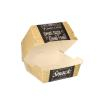 50 Burgerboxen, Pappe pure 7 cm x 9 cm x 9 cm Good Food klein