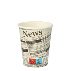 50 Trinkbecher, Pappe To Go 0,2 l Ø 8 cm · 9,2 cm Newsprint