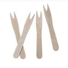 50 Pommes-Frites-Gabeln, Holz pure 8,5 cm