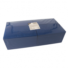 250 Servietten, 3-lagig 1/8-Falz 40 cm x 40 cm dunkelblau