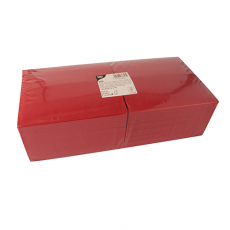 250 Servietten, 3-lagig 1/8-Falz 40 cm x 40 cm rot