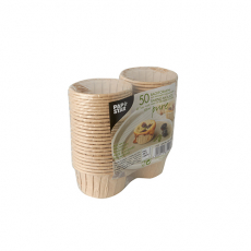 50 Backformen pure 105 ml Ø 7 cm · 4 cm braun