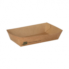 80 Snacktrays, Pappe pure 3,8 cm x 8,5 cm x 15,5 cm braun 100% Fair groß