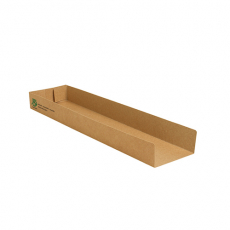 80 Snacktrays, Pappe pure 3 cm x 7,5 cm x 28,5 cm braun 100% Fair