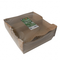 25 Baguetteboxen, Pappe pure 7,5 cm x 10,7 cm x 22 cm braun 100% Fair groß