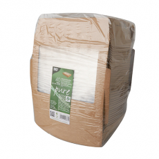 40 Feinkostboxen, Pappe mit Sichtfenster aus PLA pure eckig 1000 ml 4,5 cm x 18 cm x 13,5 cm braun 100% Fair