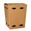 50 Pommes-Frites-Boxen, Pappe pure 15,5 cm x 10,5 cm x 10,5 cm braun 100% Fair klein