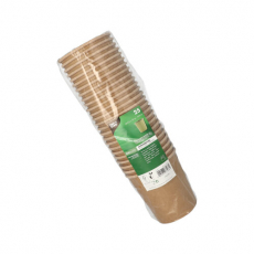 25 Suppenbecher, Pappe rund 470 ml Ø 9,8 cm · 10 cm braun
