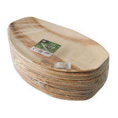 25 Tabletts, Palmblatt pure oval 37 cm x 25 cm x 3 cm