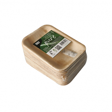 25 Tabletts, Palmblatt pure eckig 16 cm x 12 cm x 2,5 cm