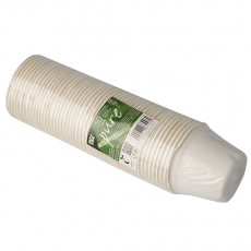 50 Schalen, Zuckerrohr pure 100 ml Ø 7,5 cm · 5,3 cm weiss