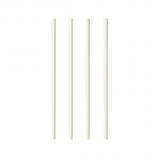 100 Trinkhalme, Papier pure Ø 6 mm · 20 cm weiss