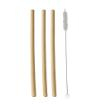 12 Trinkhalme, Bambus pure 23 cm inkl. Reinigungsbürste