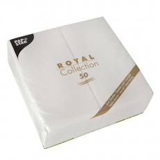50 Servietten ROYAL Collection 1/8-Falz 40 cm x 40 cm weiss