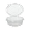 50 Verpackungsbecher mit Klappdeckeln, PP 8-eckig 375 ml 4,2 cm x 11 cm x 11 cm transparent