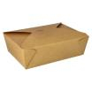 50 Lunchboxen, Pappe pure 2000 ml 6,4 cm x 14 cm x 19,7 cm braun