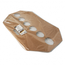 30 Tragetabletts, Pappe pure 12 cm x 9,5 cm x 62 cm braun für 6 Trinkbecher