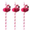 50 Trinkhalme, Papier Ø 6 mm · 20 cm pink Flamingo