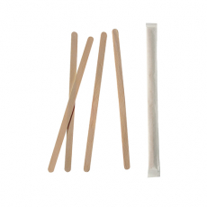 1000 Rührstäbchen, Holz pure 14 cm x 6 mm einzeln gehüllt