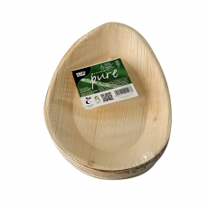 6 Teller, Palmblatt "pure" oval 26 cm x 17 cm x 2,5 cm