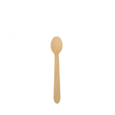 25 Kaffeelöffel, Holz pure 11 cm