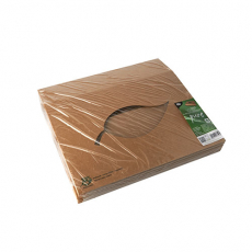 10 Transport- und Catering-Kartons, Pappe pure 8 cm x 35,7 cm x 24,7 cm braun 100% Fair mit Sichtfenster aus PLA