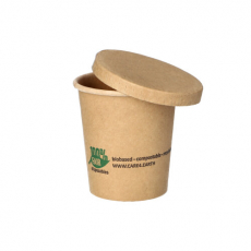 50 Portionsbecher, Pappe 120 ml Ø 6 cm · 6,6 cm braun