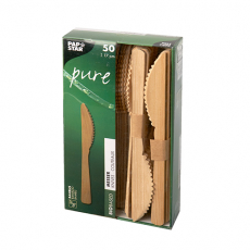 50 Messer, aus Bambus pure 17 cm