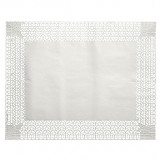 100 Tortenspitzen Fine Line eckig 46 cm x 36 cm weiss "Firenze" Premium-Qualität