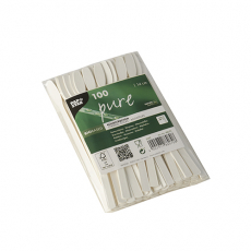 100 Rührstäbchen, Papier pure 14 cm weiss