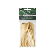 10 Kaffeelöffel, Bambus pure 13,5 cm
