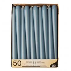 50 Leuchterkerzen Ø 2,2 cm · 25 cm arktikblau