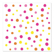 30 Servietten, 3-lagig 1/4-Falz 33 cm x 33 cm pink Colourful Dots