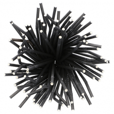 100 Trinkhalme, Papier Ø 6 mm · 22 cm schwarz flexibel