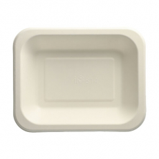 100 Siegelschalen, Zuckerrohr "safe:pack pure" 4,2 cm x 18,5 cm x 23,5 cm weiss