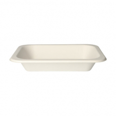 100 Siegelschalen, Zuckerrohr "safe:pack pure" 4,2 cm x 18,5 cm x 23,5 cm weiss