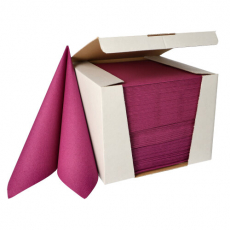 100 Servietten ROYAL Collection 1/4-Falz 40 cm x 40 cm lila