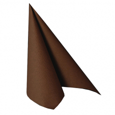 100 Servietten ROYAL Collection 1/4-Falz 40 cm x 40 cm braun