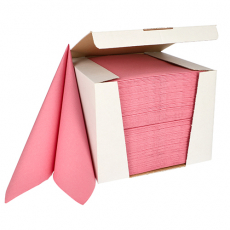 100 Servietten ROYAL Collection 1/4-Falz 40 cm x 40 cm rosa