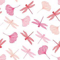 20 Servietten, 3-lagig 1/4-Falz 40 cm x 40 cm rose Ginko