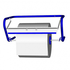 2 Wandhalter für Putzrollen 33,5 cm x 23,5 cm x 52,5 cm blau für Putzrollen