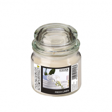 Flavour by GALA Bonbonglas mit Wachsfüllung, MAXI Ø 90 mm · 120 mm weiss - Fresh Linen
