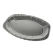 3 Servierplatten, Alu oval 43 cm x 29 cm