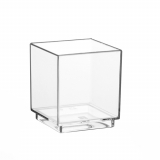 30 Fingerfood - Schalen, PS eckig 55 ml 4,7 cm x 4,2 cm x 4,2 cm glasklar