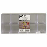 30 Fingerfood - Schalen, PS eckig 55 ml 4,7 cm x 4,2 cm x 4,2 cm glasklar