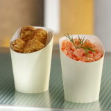 75 Snackbecher, Pappe To Go 0,16 l Ø 7,5 cm · 9,9 cm beige