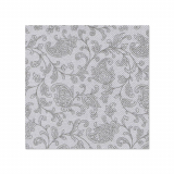 20 Servietten ROYAL Collection 1/4-Falz 25 cm x 25 cm grau Ornaments