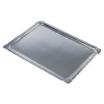10 Servierplatten, Pappe, PET-beschichtet eckig 34 cm x 45,5 cm silber